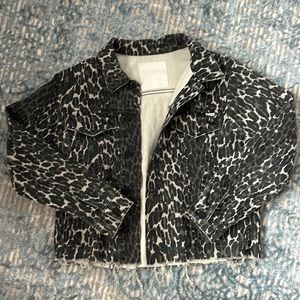 MOTHER Leopard Jean Jacket